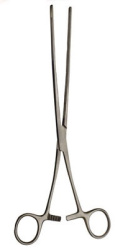 Корнцанг прямой, длина 260 мм.