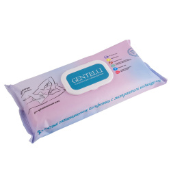 Салфетки влажные гигиенические Gentelli, 22х24см. 60 шт.